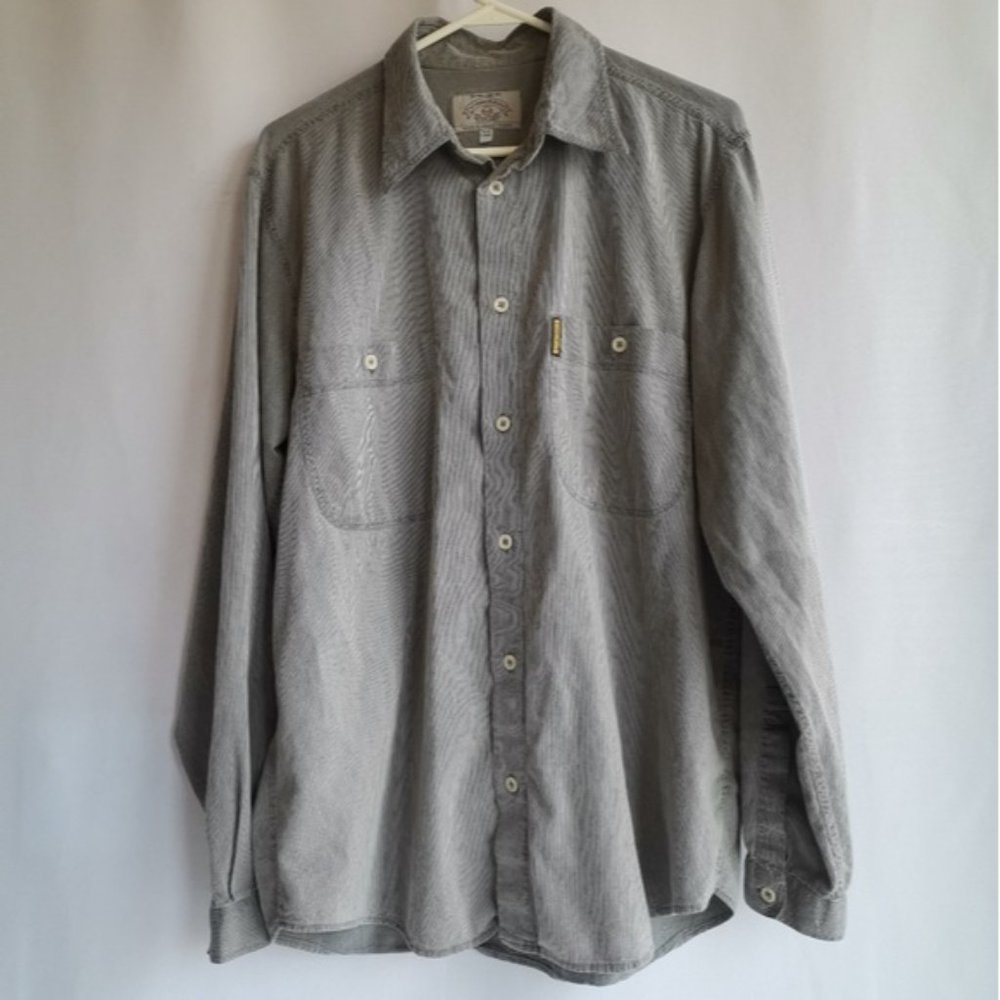 Armani Jeans Grey Strip Shirt Oxford